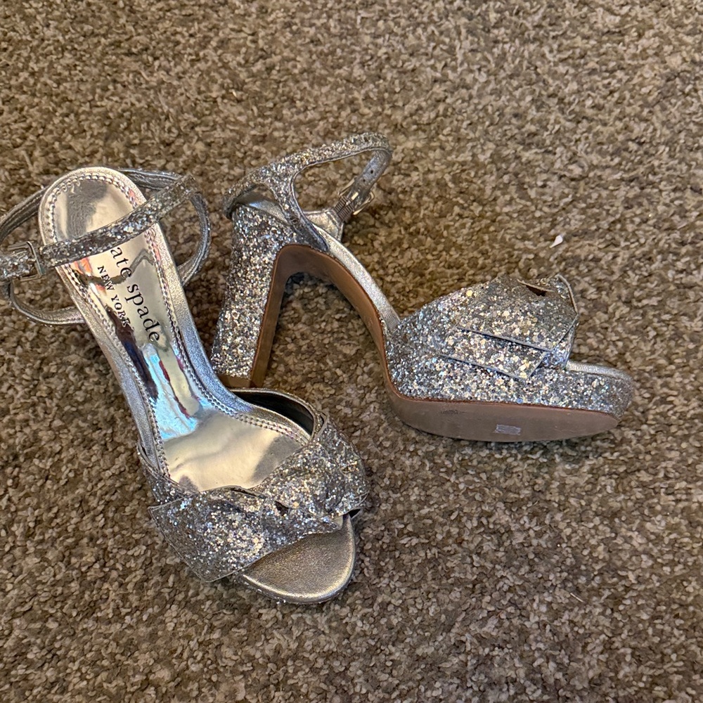Kate Spade Sparkling Silver Heels